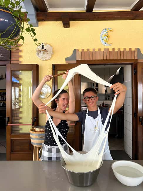 Amalfi: Make Fresh Pasta, Mozzarella & Tiramisù with wine - First course: Nonna Maria’s tiramisù