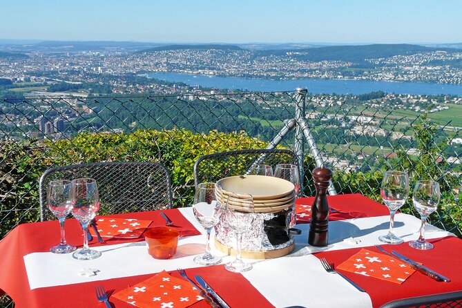 Culinary Tour from Zurich with Traditional Swiss Cheese Fondue Dinner - Sunset views over Lake Zurich