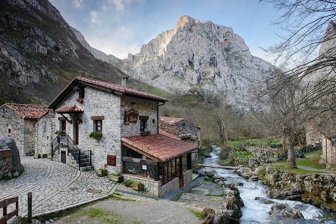 Excursion to Picos de Europa : Bulnes, funicular and cheese Cabrales - Poncebos begins the mountain portion