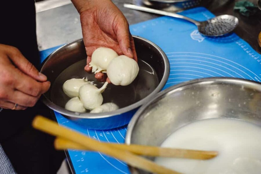 Florence: Mozzarella Making Workshop with Wine Tasting - Turning curds into mozzarella, burrata, and stracciatella