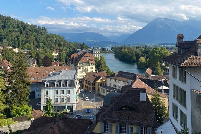 From Basel: Thun Tour, Beatus Caves, Lake Cruise & Cheese - The final stop: Spiez, with Interlaken in the description
