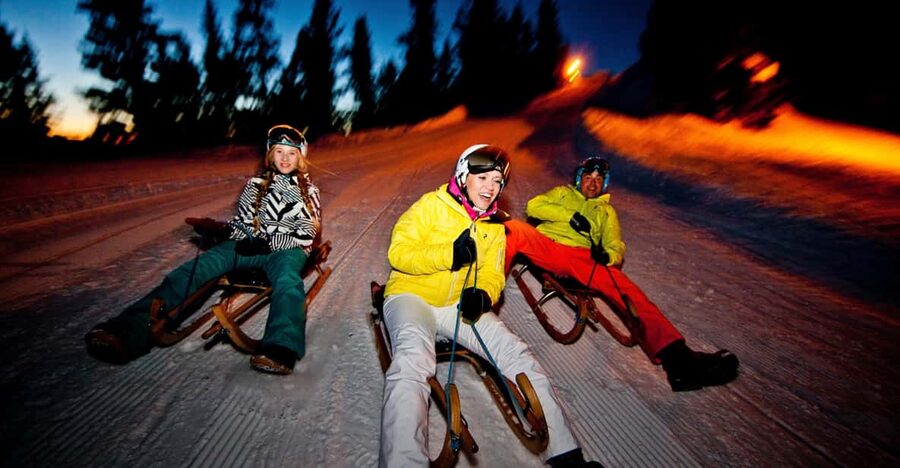 From Interlaken: Night Sledding with Cheese Fondue Dinner - Fondue after the cold