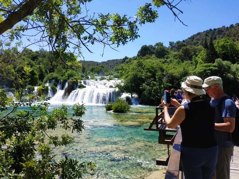 From Split: Krka Waterfalls with Wine & Cheese Tasting Tour - Walking through Krka National Park