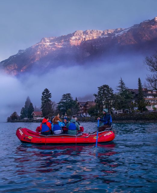 Interlaken: Raclette Rafting - Snowy peaks and Interlaken lights