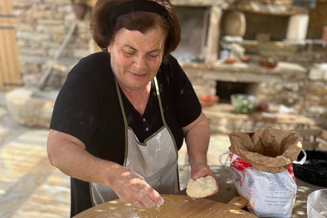 Ios: Cooking Experience with Cheese and Wine Tasting - Collecting ingredients from the family grounds