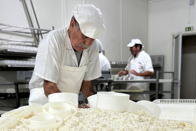 Lisbon Cheese Factory Visit, Wine Tasting and Tile Painting Tour - Lunch and free time in Sesimbra