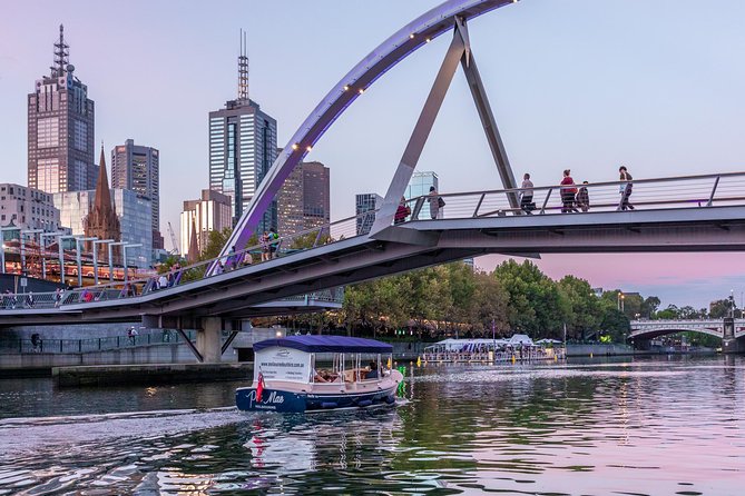 Luxury Private 90min Wine and Cheese Yarra River Cruise - Crown, Southbank, and the central city from the Yarra