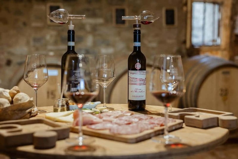 MONTALCINO : Wine Tasting with Tuscan Cold Cuts and Cheese - Tuscan cured meats and cheeses on the table