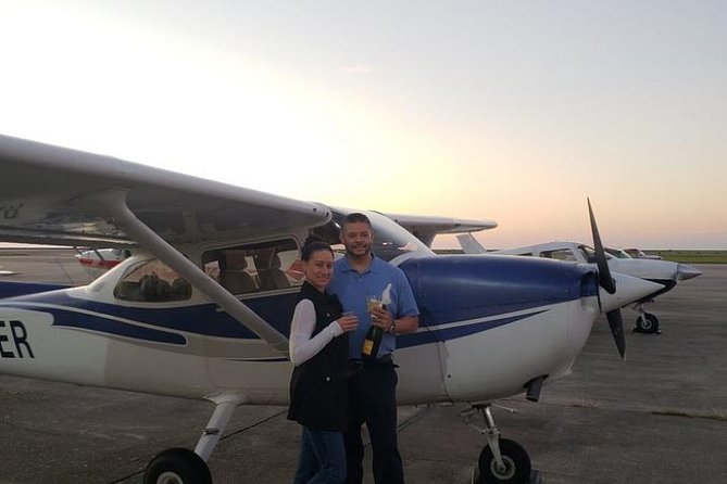 New Orleans VIP Sightseeing Flight with Champagne & Chocolates or Wine & Cheese - Following the Mississippi toward the bayous