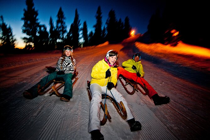 Night Sledding with Fondue - What the one-hour moonlit ride is like