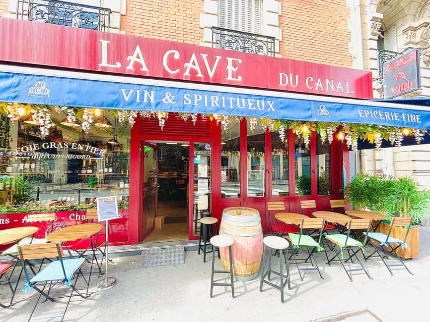 Paris: French wine tasting with cheeses and charcuterie - Inside La Cave du Canal near Gare du Nord