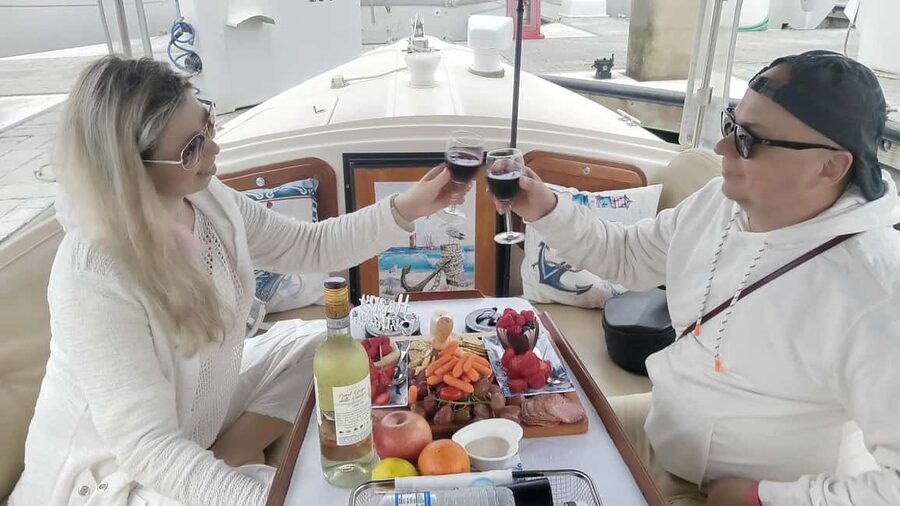 Romantic Boat Cruise with Wine & Cheese or Surprise Dinner - The route through the marina