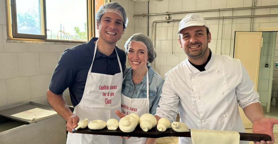 Sorrento Coast Mozzarella Tasting & Cheese Making Experience - Shaping Fiordilatte, Caciocavallo, and Provolone