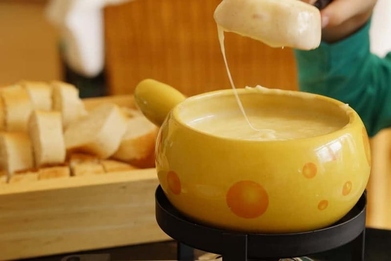 Traditional Swiss Dinner: Cheese Fondue, Appetizers/Dessert - A hands-on finish with Swiss Wähe