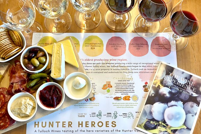 Tulloch Wines Hunter Heroes Wine Tasting with Local Cheese & Charcuterie Board - Key points at a glance